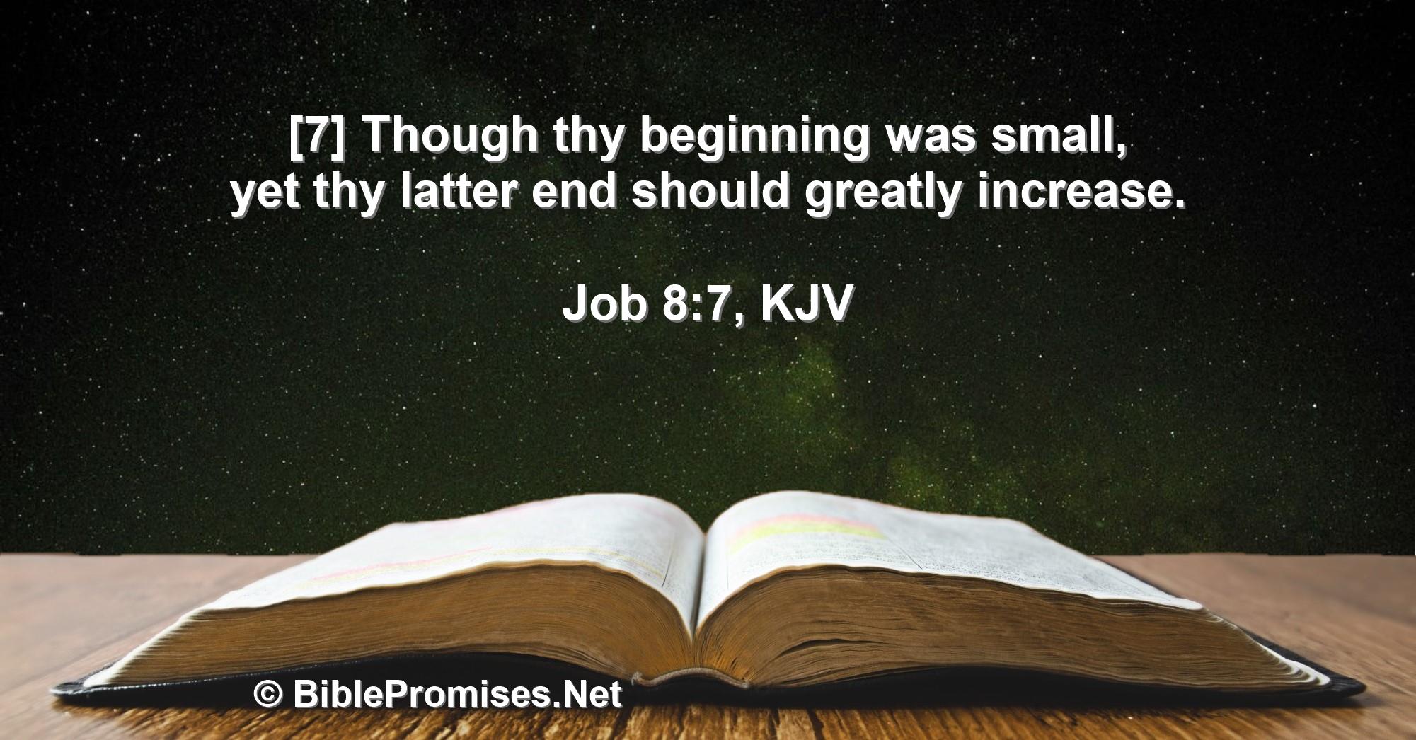 Job 8:7 (KJV)