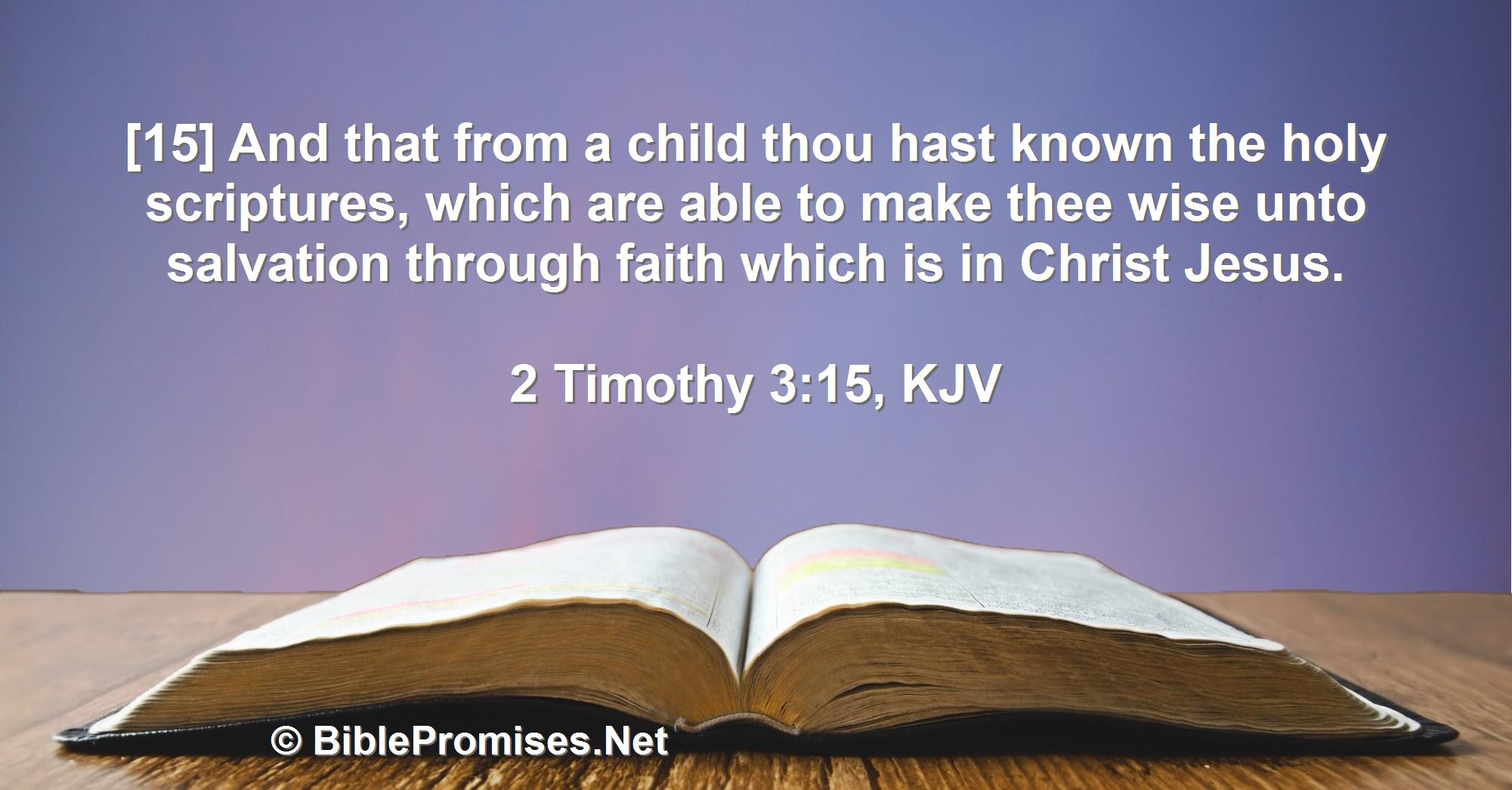 2 Timothy 3:15 (KJV)